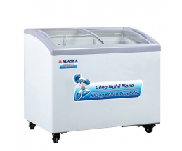 Tủ kem Alaska KC-210 mặt kính cong 210 lít