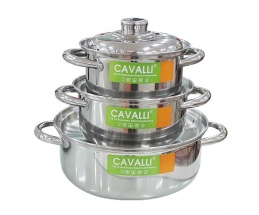 BỘ NỒI INOX CAVALLI 3 CÁI
