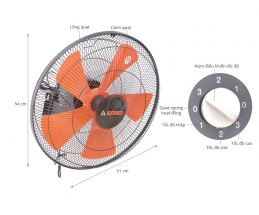 QUẠT TREO BÁN CÔNG NGHIỆP 2 DÂY SENKO TC16