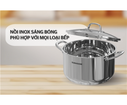 NỒI INOX 3 ĐÁY SUNHOUSE SHG301-28